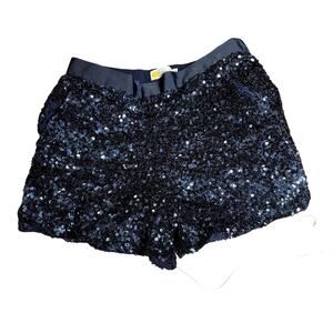 Johnny B Girls Dark Blue Sequins Shorts size 14 kids Dance Sparkle Kpop